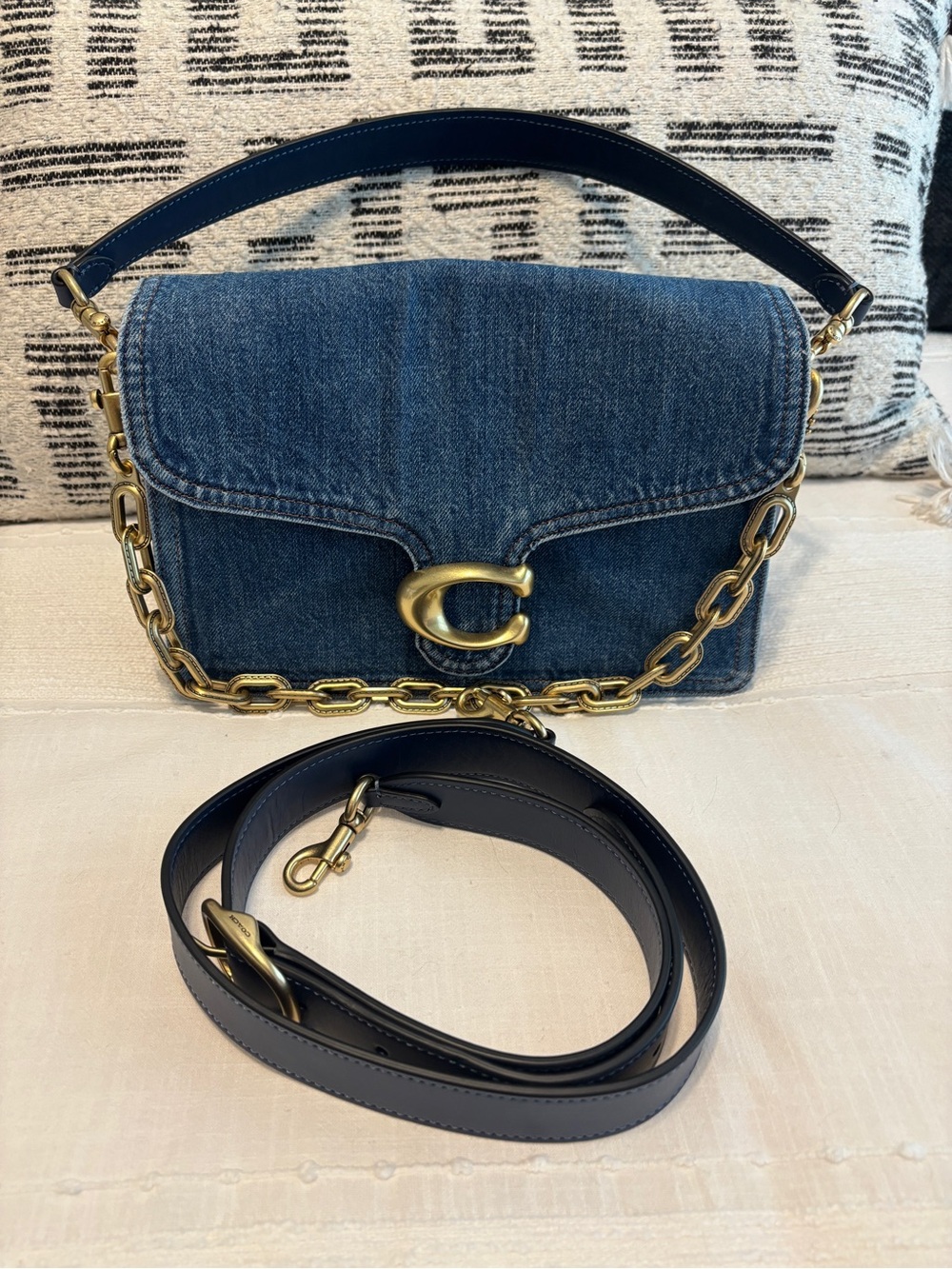 NWOT - COACH Denim Chain Tabby 30 Shoulder Bag - Picture 15 of 15